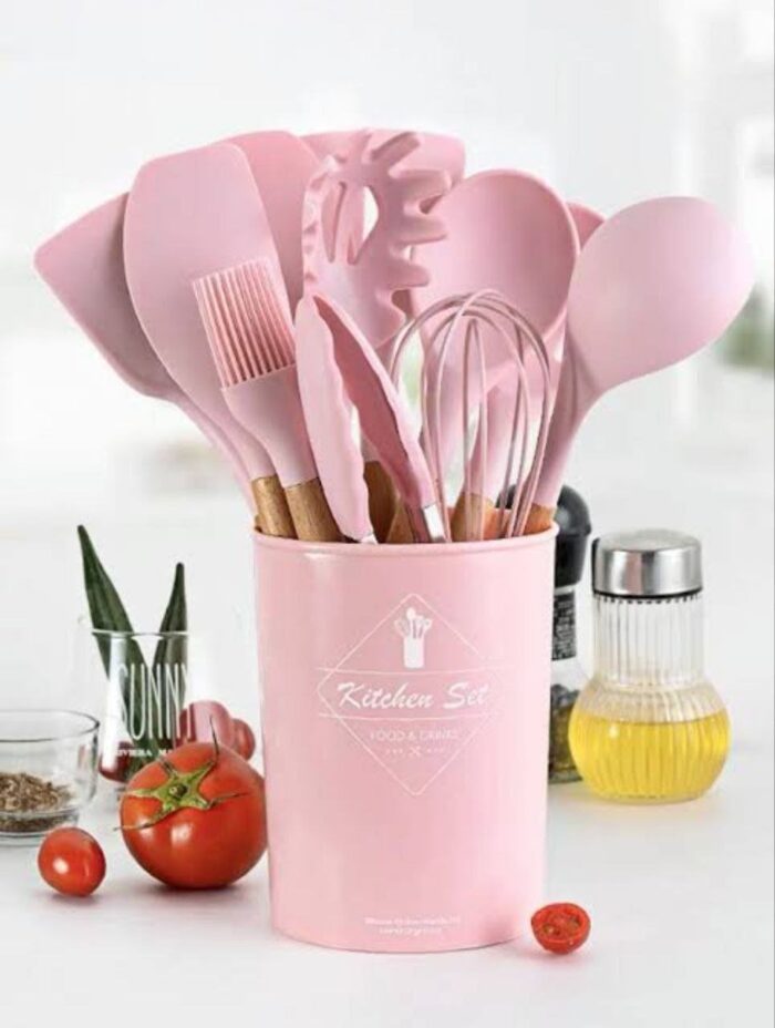 12pcs Silicone Cooking Spoon Set. - Image 3