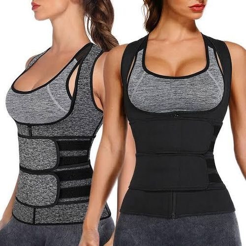 High-Pressure Shapewear Vest – Tummy Control, Slimming, Waist Trainer, Workout Compression Tank, Body Shaper, Zipper Closure, Sweat Vest, Gym Wear